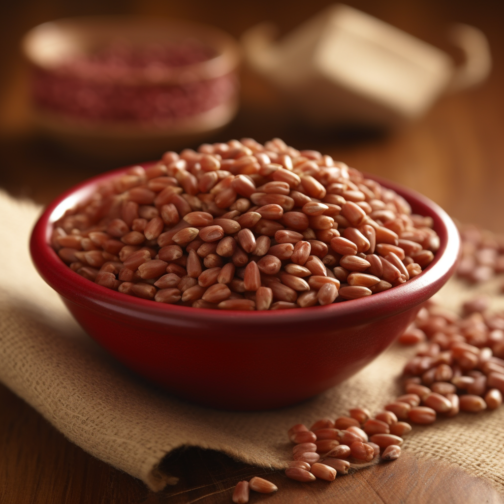 hard red wheat berries in a bowl